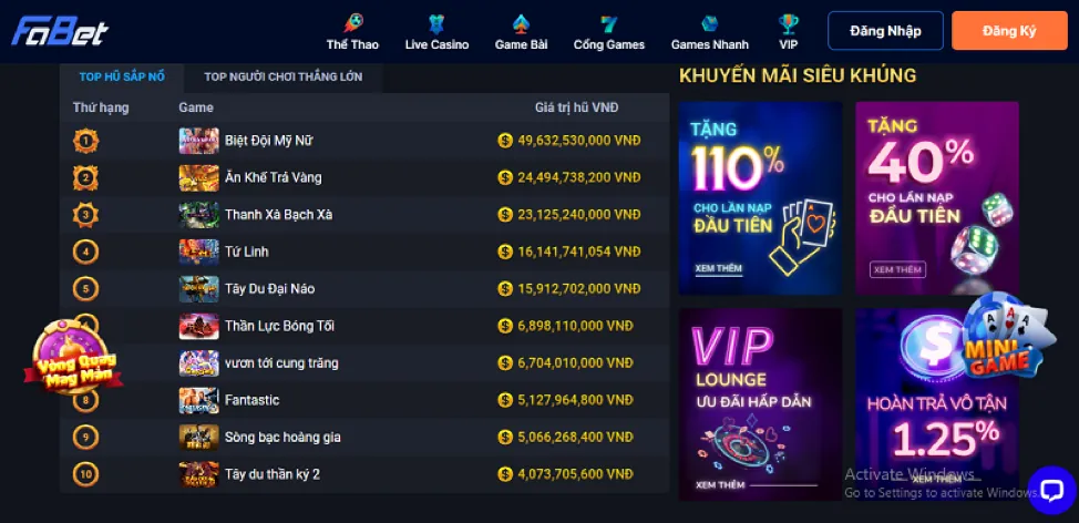 Cập nhật bàn chơi Baccarat trực tuyến
